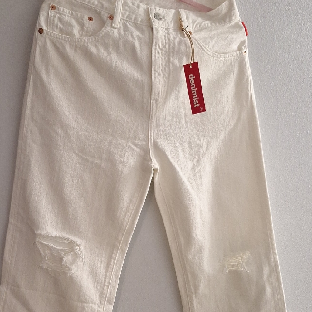 Denimist White Distressed Women Jeans